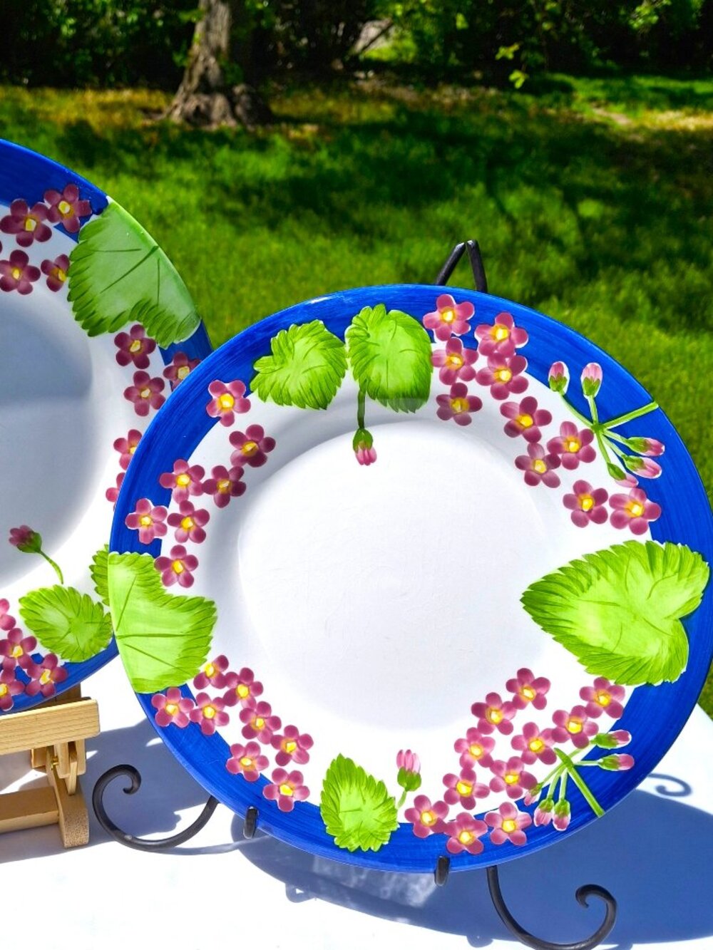 Vintage Studio Nova 2 Dinner Plates Spring Glow Pattern